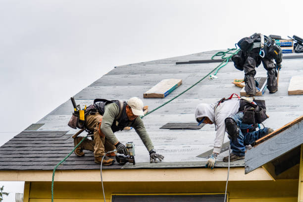 Professional Gutter Installation technician working in Carrollton, TX